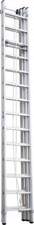 Индустриальная алюминиевая трехсекционная тросовая лестница NV5250 артикул 5250314