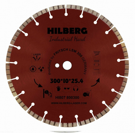 Диск алмазный отрезной 350*25,4*12 Hilberg Industrial Hard HI808