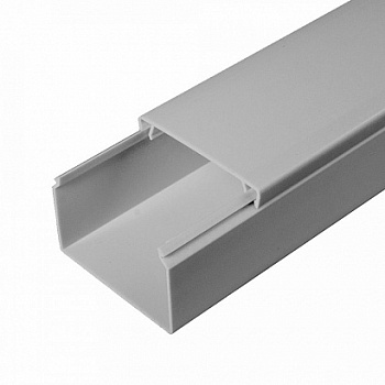 Кабель-канал серый RAL 7035 2-й замок в п/э 60х40 (40м/уп) Промрукав