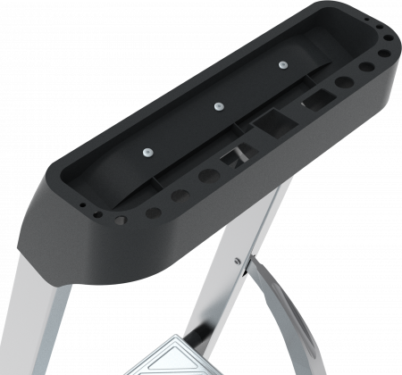 Стремянка стальная с алюминиевыми ступенями и органайзером NV1135 артикул 1135104