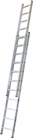 Индустриальная алюминиевая двухсекционная раздвижная лестница NV5260