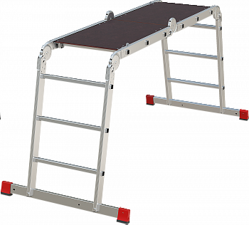 Профессиональная алюминиевая лестница-трансформер с помостом, ширина 500 мм NV3331 артикул 3331403