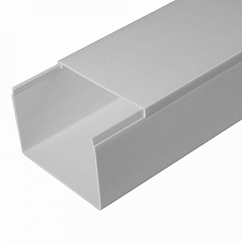 Кабель-канал серый RAL 7035 2-й замок в п/э 80х60 (18м/уп) Промрукав