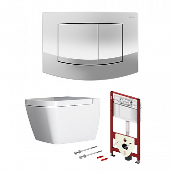 TECE  Комплект с панелью смыва ТЕСЕambia и унитазом TECEone без функции биде панель смыва хром глянцевый  9400005.WC2