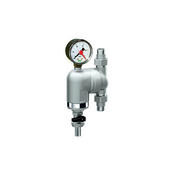 FAR  Фильтр с поворотным соединением с манометром, хромированный НР-НР 3/4" 300мкм  FA 39A4 34