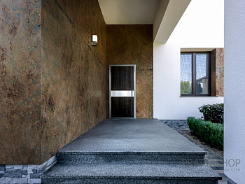 Фасад с эффектом античного камня