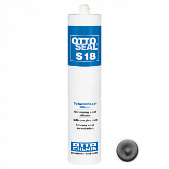 Профессиональный силиконовый герметик для бассейнов OTTOSEAL S18 С02 (серый), 310мл