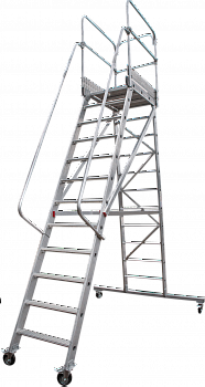 Лестница-стремянка разборная на колёсах с площадкой ВС-3,0 NV 8000068