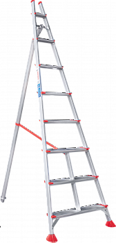 Индустриальная алюминиевая садовая стремянка NV3197 артикул 3197108