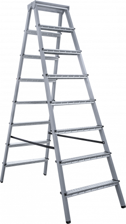 Стремянка стальная двухсторонняя NV1160 артикул 1160208