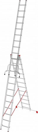 Лестница алюминиевая трехсекционная VIRA NV4230 артикул 4230312
