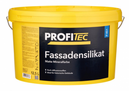 Краска PROFI Tec P451  weiss Fassadensilikat, 12,5 л