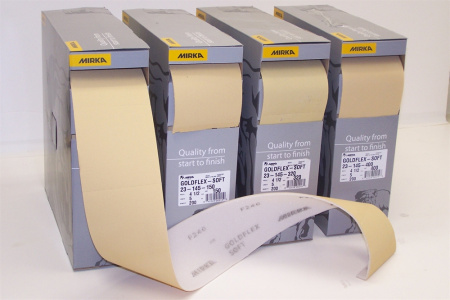 Шлифлист 115x125мм GOLDFLEX-SOFT P150-1000 200шт Mirka