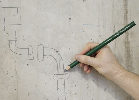 PICA-MARKER 541/24-1 Строительный карандаш, 24 см, твердость 10H