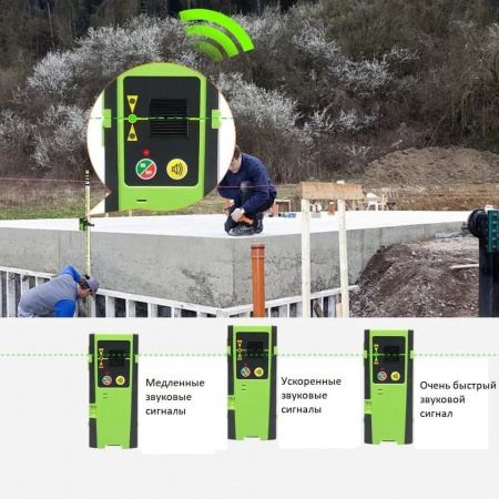 Лазерный дальномер (красная линия) 40 м.