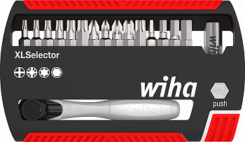 Набор бит Wiha XLSelector Standard 25 мм смешанная комплектация с трещоткой