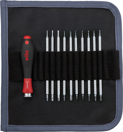 Отвертка Wiha с набором сменных жал SYSTEM 4 шлиц, Phillips, TORX, 6-гранник