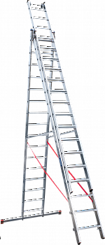 Индустриальная алюминиевая трехсекционная лестница NV5230 артикул 5230316