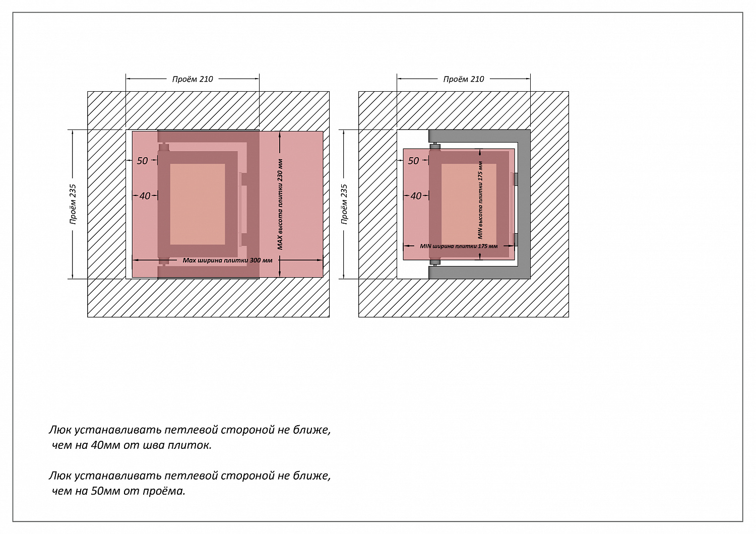 Люк ревизионный / 200х200 мм