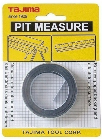 Самоклеящаяся стальная мерная лента TAJIMA Pit Measure 13мм, L=5м PIT50MWL001-1