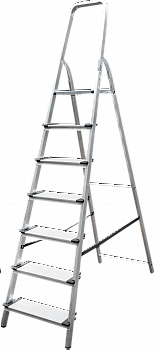 Стремянка алюминиевая со ступенями 130 мм NV1117 артикул 1117107