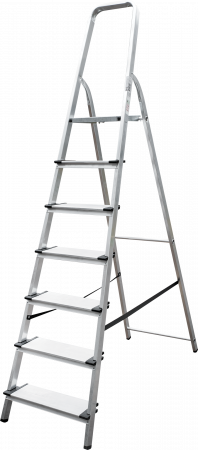 Стремянка алюминиевая со ступенями 130 мм NV1117 артикул 1117107