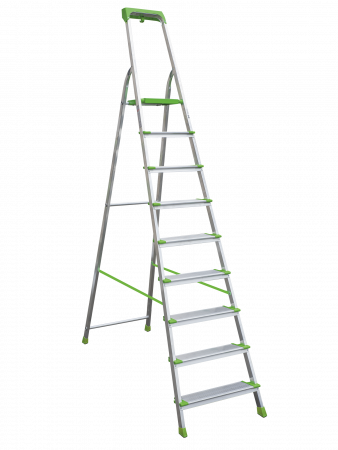 Стремянка алюминиевая со ступенями 130 мм и органайзером NV2118 артикул 2118109