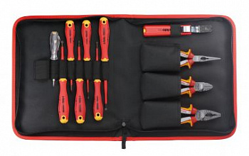 Набор электрика "FELO E-slim", серия 413 11 шт. в нейлон.кейсе. FELO 413 811 04