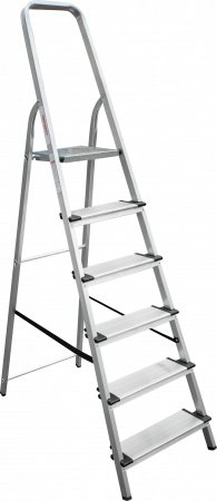 Стремянка алюминиевая со ступенями 130 мм NV1117 артикул 1117106