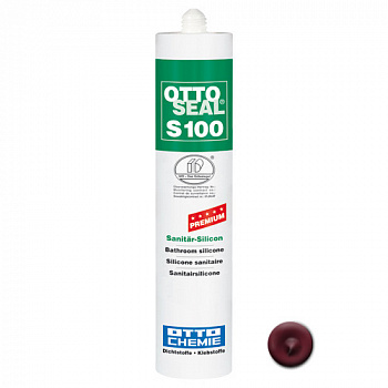 Профессиональный универсальный силиконовый герметик OTTOSEAL S100 PREMIUM С59 (рубиновый), 300мл