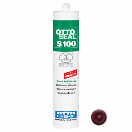Профессиональный универсальный силиконовый герметик OTTOSEAL S100 PREMIUM С59 (рубиновый), 300мл