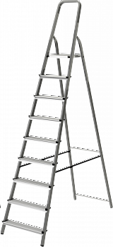 Стремянка стальная с алюминиевыми ступенями NV1130 артикул 1130109