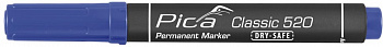 PICA-MARKER 520/41 Маркер строительный DRY-SAFE синий, круглый наконечник (1-4 мм)