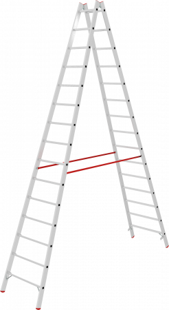 Индустриальная двухсторонняя алюминиевая стремянка с перекладинами NV5123 артикул 5123215