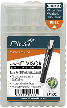 PICA-MARKER 991/52 Сменные картриджи для маркера Pica - Visor permanent (Белые) 4 шт