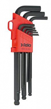 Набор шестигранных угловых ключей с шаровым окончанием ProHold 9 шт FELO 35590901
