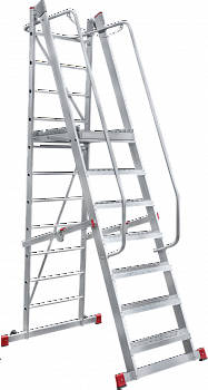 Лестница передвижная складная с площадкой 1,9 м NV 8000044