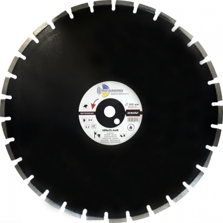 Диск алмазный отрезной 500*25,4*12 Асфальт Серебряная пайка GA776
