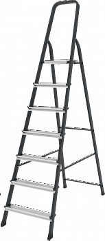 Стремянка стальная с алюминиевыми ступенями NV2130
