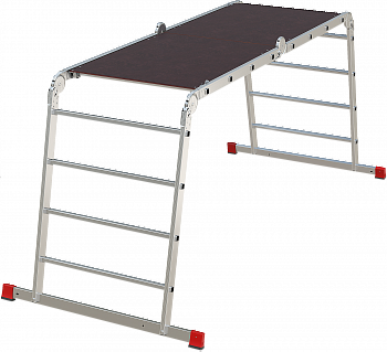 Профессиональная алюминиевая лестница-трансформер с помостом, ширина 800 мм NV3333 артикул 3333404