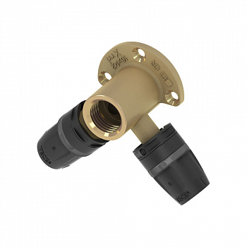 TECE  Тройник угловой с настенным креплением, латунь 16 x Rp 1/2" x 16  8620007