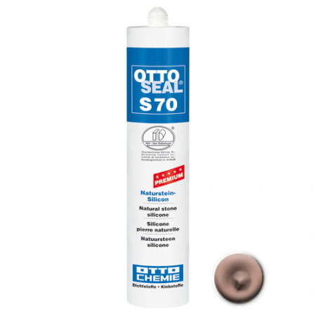 Нейтральный силиконовый герметик для камня и мрамора OTTOSEAL S70 PREMIUM С26 (закат солнца), 310мл