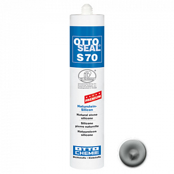 Нейтральный силиконовый герметик для камня и мрамора OTTOSEAL S70 PREMIUM С197 (легированая сталь), 310мл