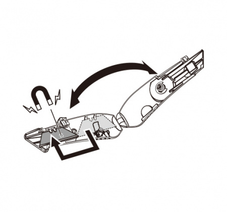 Нож V-REX трапезоидный, с выдвижным лезвием, синий алюминиевый корпус TAJIMA VR102B SET