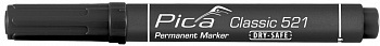 PICA-MARKER 521/46 Маркер строительный DRY-SAFE черный, скошенный наконечник (2-6 мм)