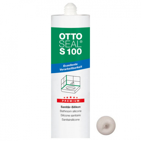 Профессиональный универсальный силиконовый герметик OTTOSEAL S100 PREMIUM C8684 (мат. пергамон), 300мл
