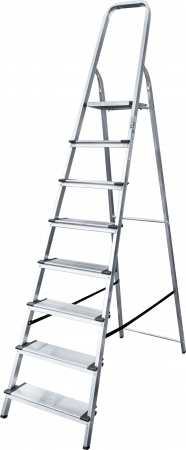 Стремянка алюминиевая со ступенями 130 мм NV1117 артикул 1117108