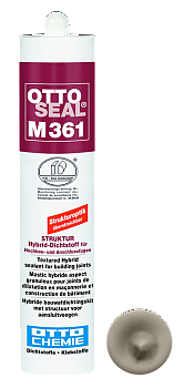 Фасадный структурированный клей-герметик на основе STP -полимеров OTTOSEAL M361 С102 (цементно-серый), 310мл