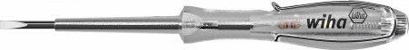Пробник напряжения Wiha 110-250 Вольт SoftFinish прозрачный с зажимом