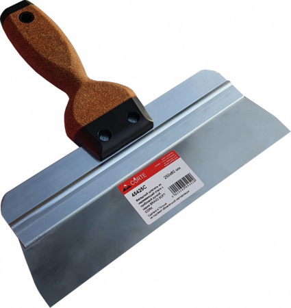 Нержавеющий фасадный шпатель, пробковая ручка BRAVO SOFT CORK 250x70 CORTE